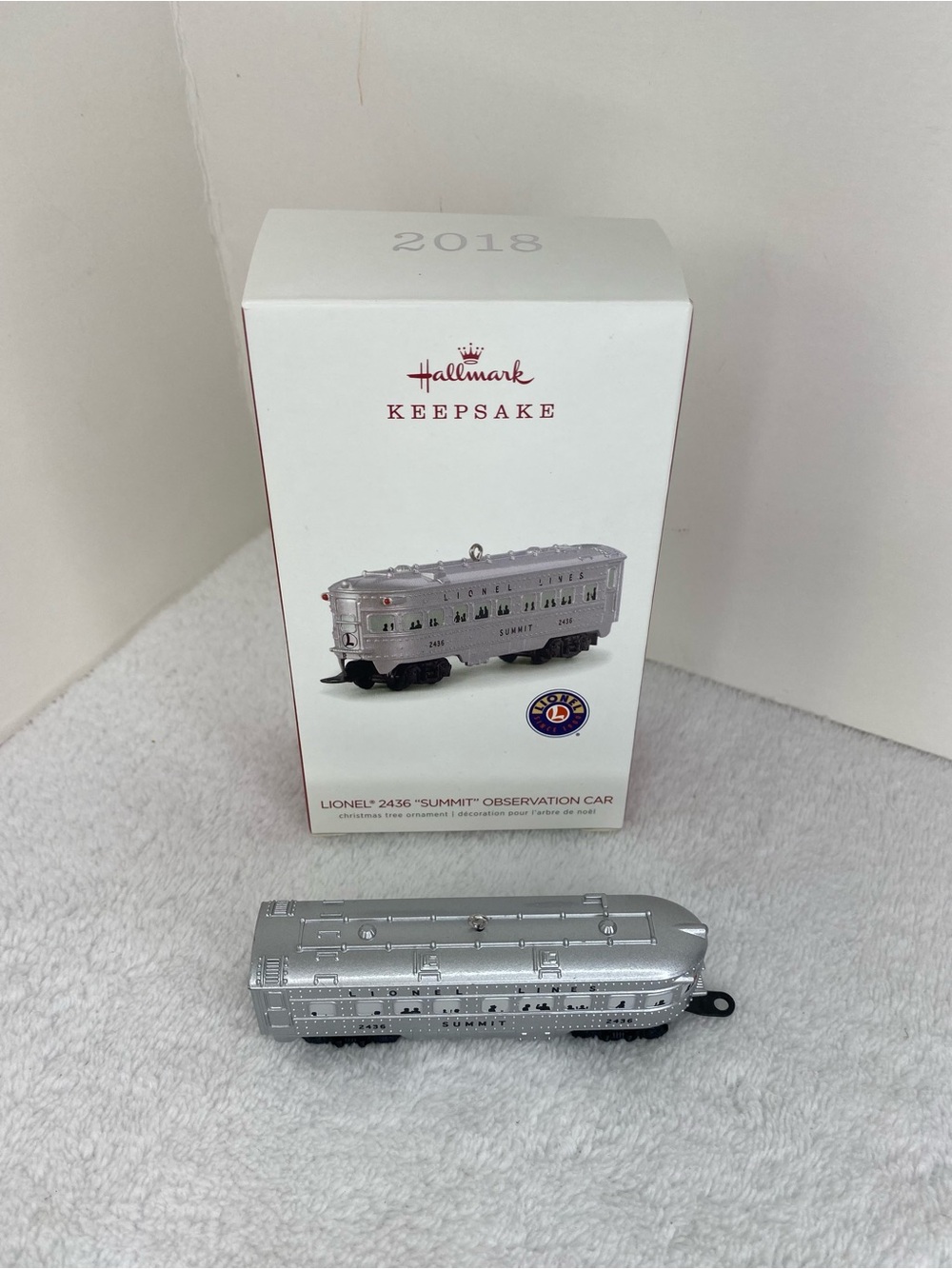 Hallmark Lionel 2436 Summit Observation Car 2018 Keepsake Ornament Christmas